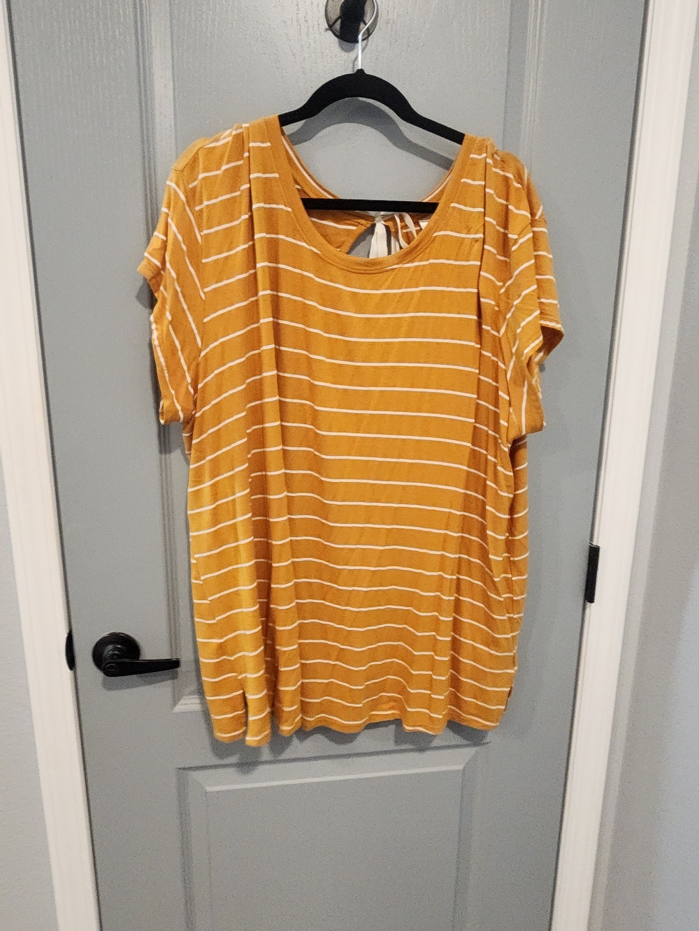 Terra & Sky Mustard Yellow Striped Top